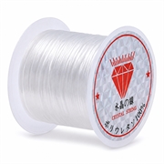 Smykketråd IKKE elastisk. Krystal klar. 0.2 mm. 150 meter